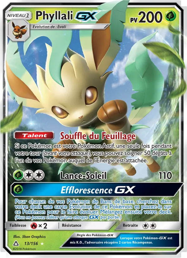 Carte Phyllali GX de l'extension Ultra-Prisme, numéro 13/156