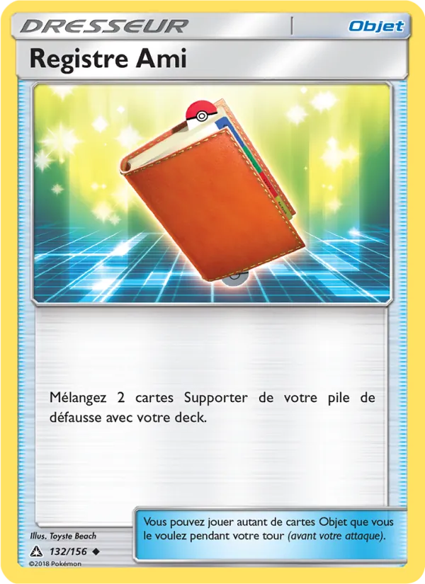 Carte Registre Ami de l'extension Ultra-Prisme, numéro 132/156