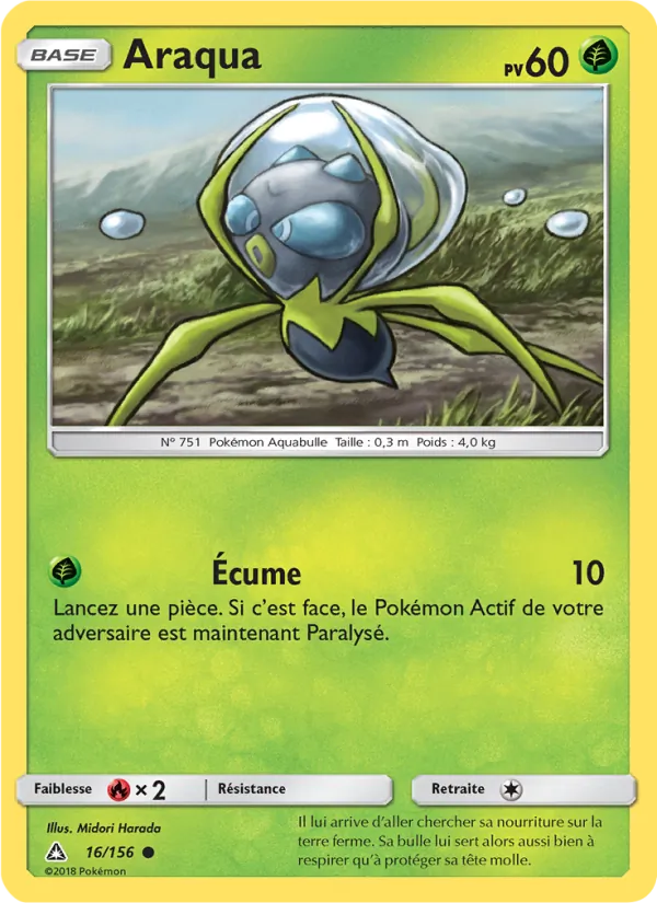 Carte Araqua de l'extension Ultra-Prisme, numéro 16/156
