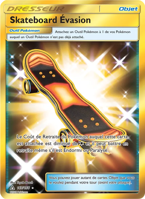 Carte Skateboard Évasion de l'extension Ultra-Prisme, numéro 167/156