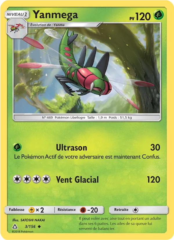 Carte Yanmega de l'extension Ultra-Prisme, numéro 3/156