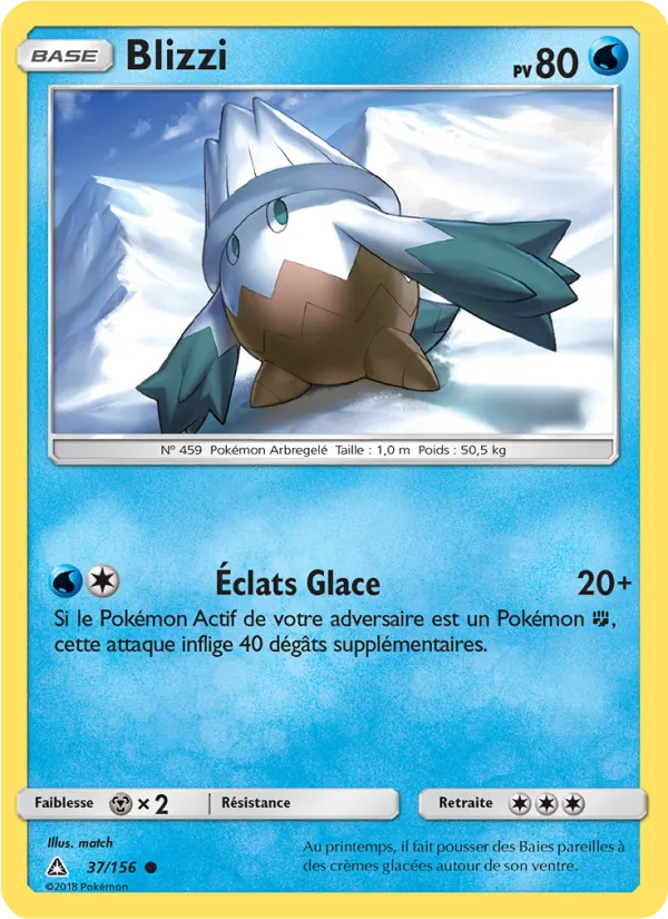 Carte Blizzi de l'extension Ultra-Prisme, numéro 37/156