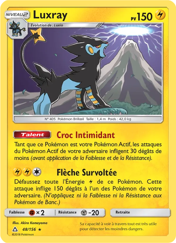 Carte Luxray de l'extension Ultra-Prisme, numéro 48/156