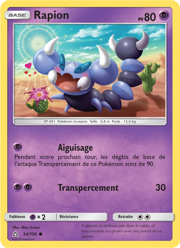Carte Rapion de l'extension Ultra-Prisme, numéro 54/156