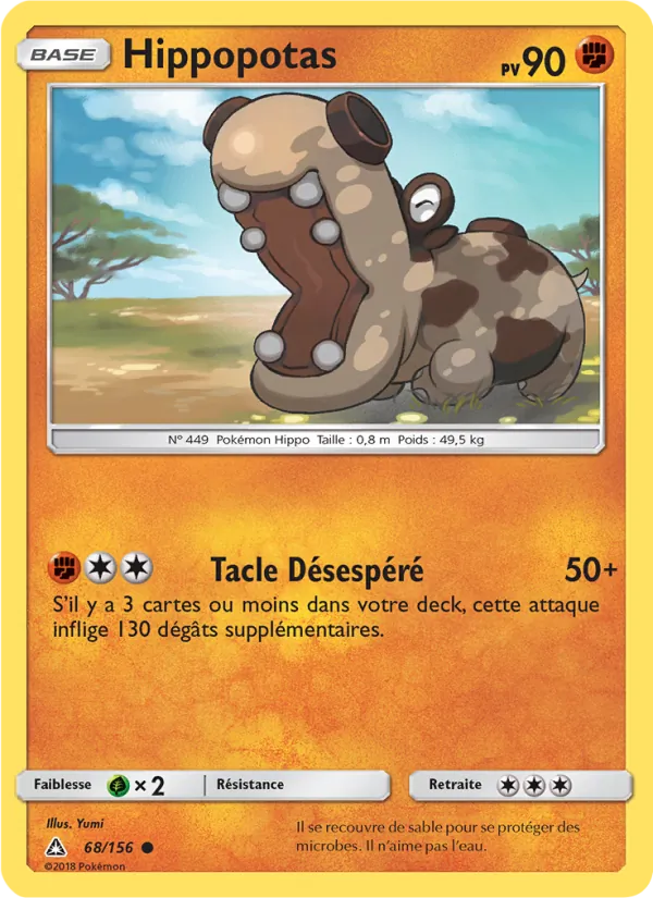 Carte Hippopotas de l'extension Ultra-Prisme, numéro 68/156