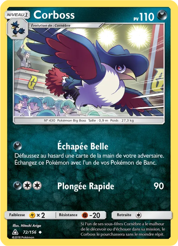 Carte Corboss de l'extension Ultra-Prisme, numéro 72/156