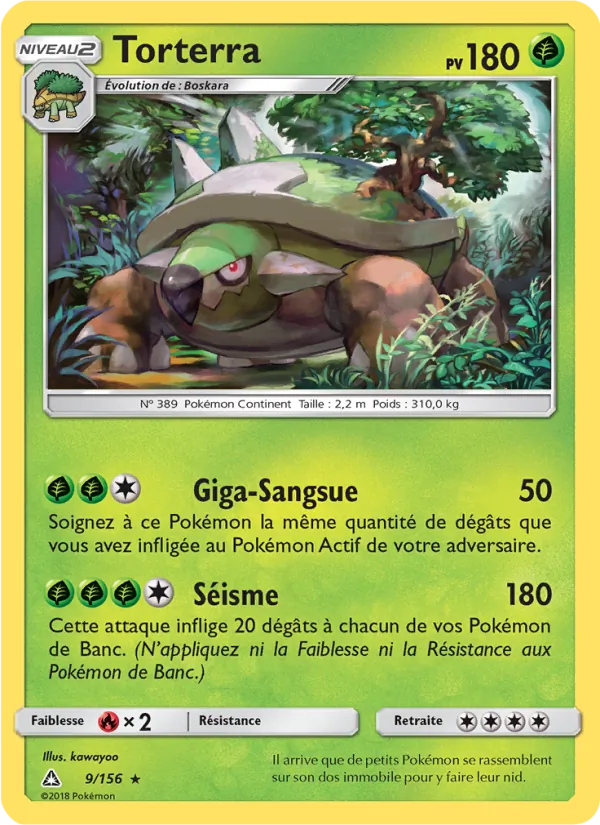 Carte Torterra de l'extension Ultra-Prisme, numéro 9/156