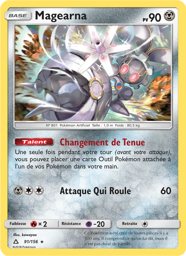 Carte Magearna de l'extension Ultra-Prisme, numéro 91/156