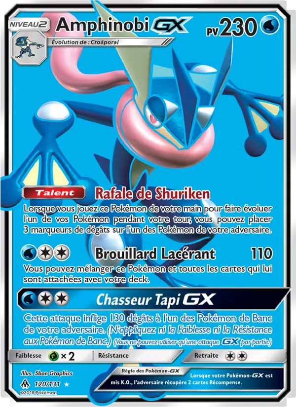 Carte Amphinobi GX de l'extension Lumière Interdite, numéro 120/131