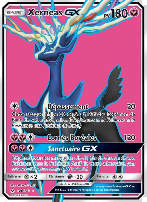 Carte Xerneas GX de l'extension Lumière Interdite, numéro 126/131