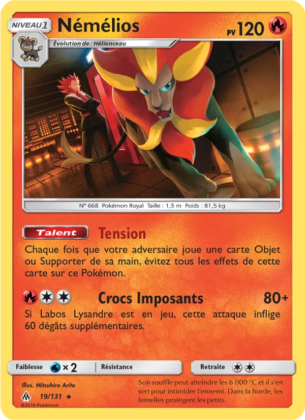 Carte Némélios de l'extension Lumière Interdite, numéro 19/131