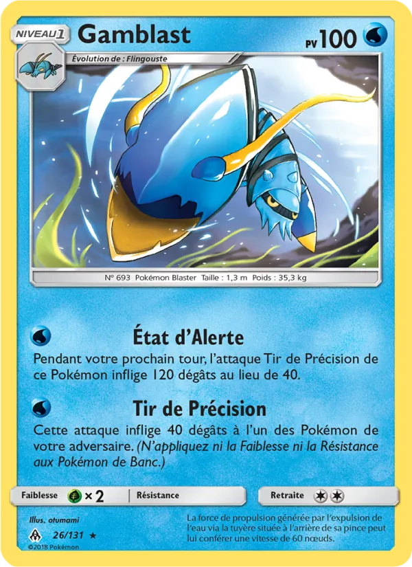 Carte Gamblast de l'extension Lumière Interdite, numéro 26/131