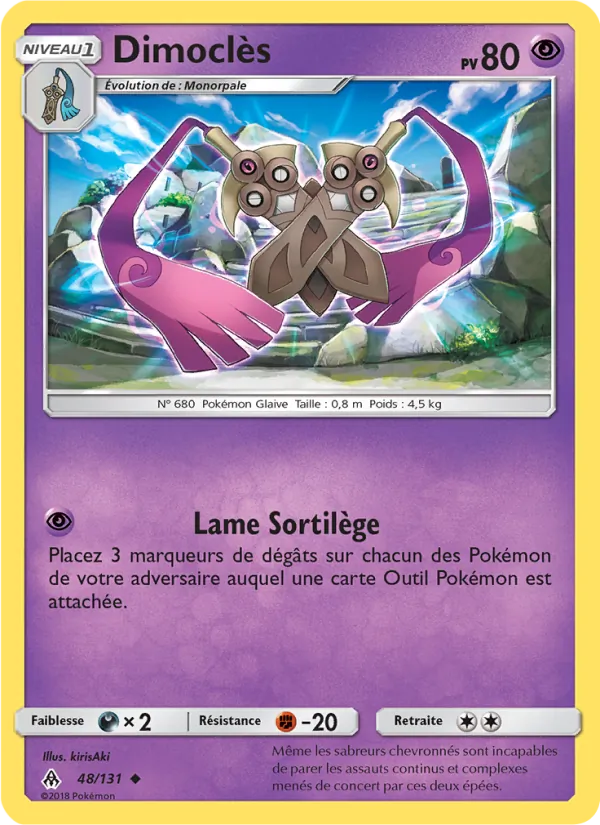 Carte Dimoclès de l'extension Lumière Interdite, numéro 48/131
