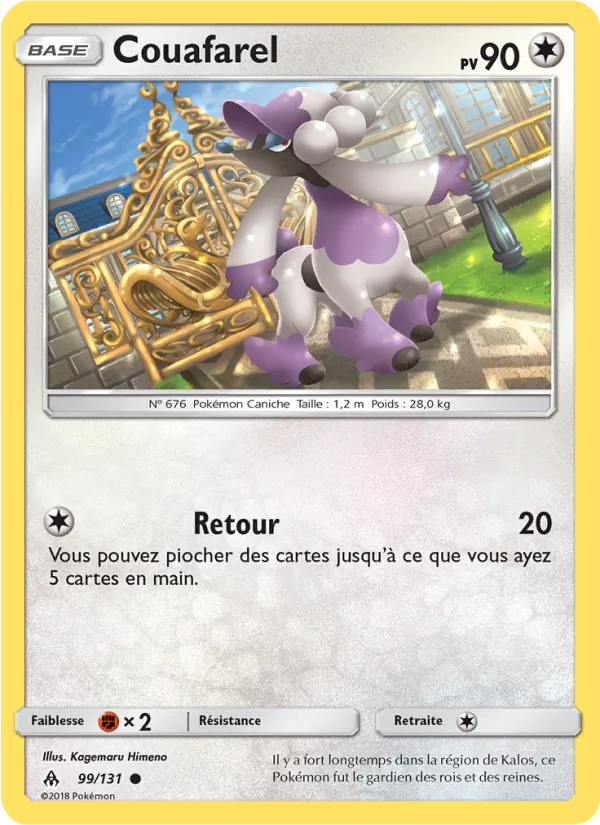 Carte Couafarel de l'extension Lumière Interdite, numéro 99/131
