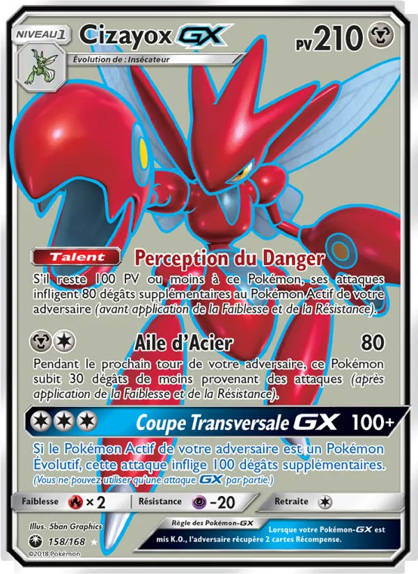 Carte Cizayox GX de l'extension Tempête Céleste, numéro 158/168