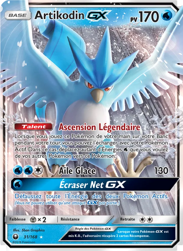 Carte Artikodin GX de l'extension Tempête Céleste, numéro 31/168