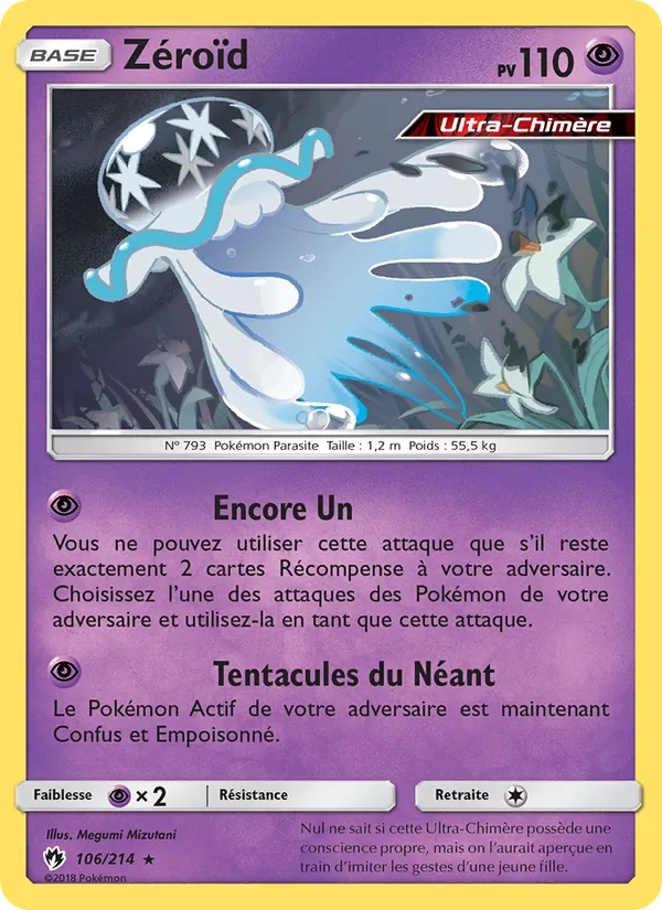 Carte Zéroïd de l'extension Tonnerre Perdu, numéro 106/214