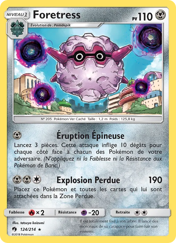 Carte Foretress de l'extension Tonnerre Perdu, numéro 124/214