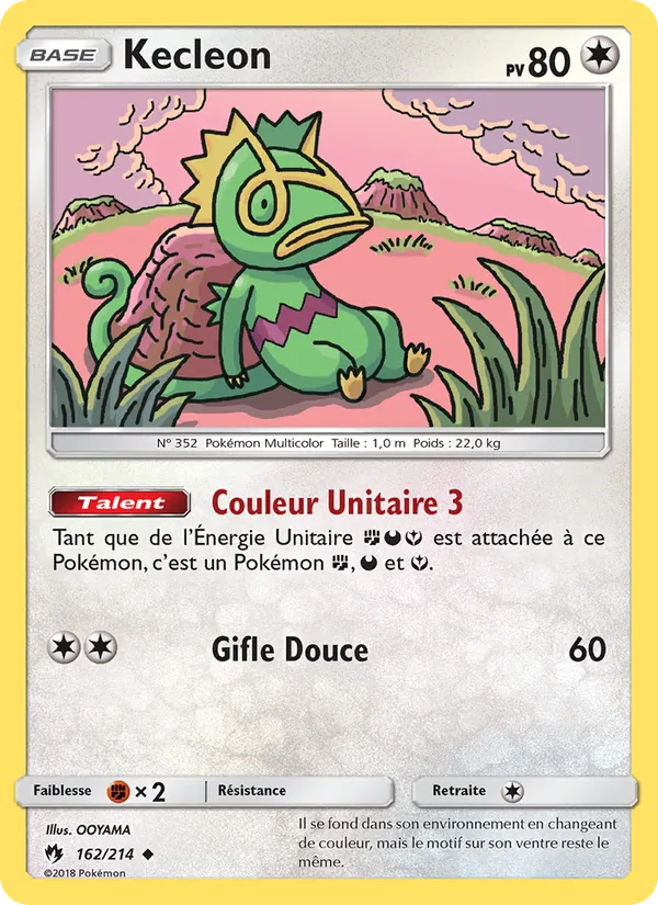 Carte Kecleon de l'extension Tonnerre Perdu, numéro 162/214