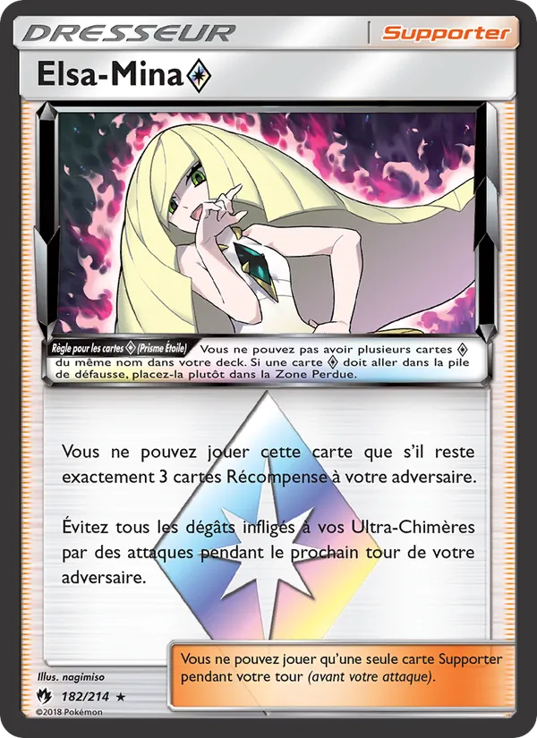 Carte Elsa-Mina ◇ de l'extension Tonnerre Perdu, numéro 182/214
