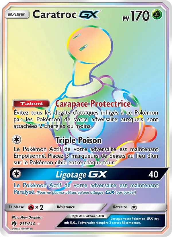 Carte Caratroc GX de l'extension Tonnerre Perdu, numéro 215/214