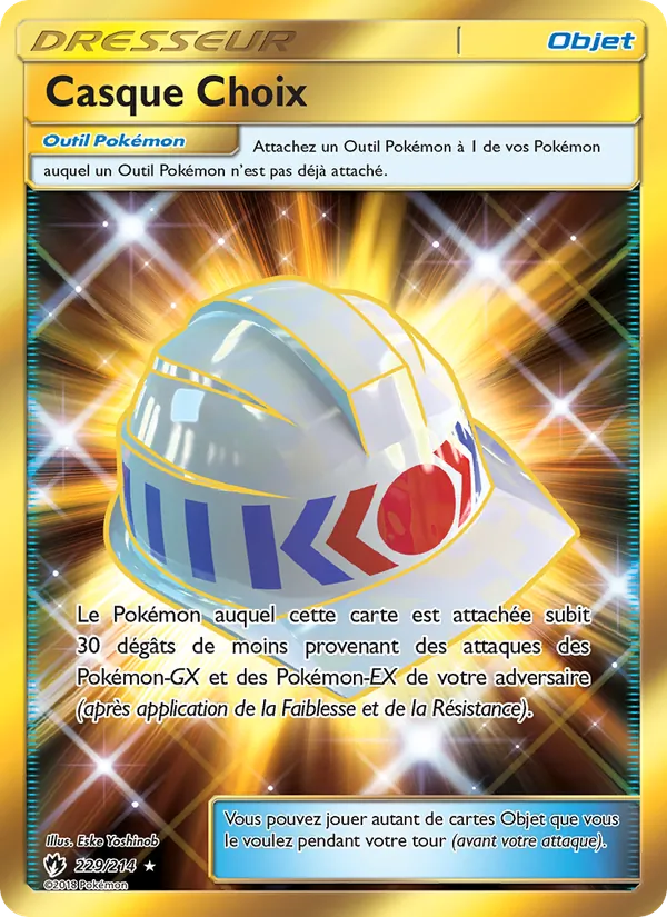 Carte Casque Choix de l'extension Tonnerre Perdu, numéro 229/214