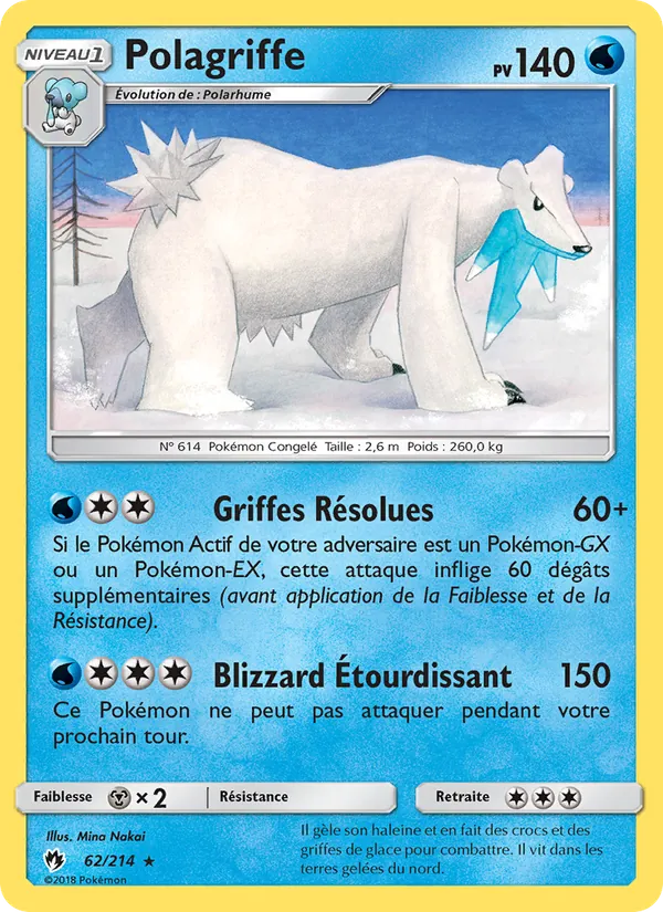 Carte Polagriffe de l'extension Tonnerre Perdu, numéro 62/214