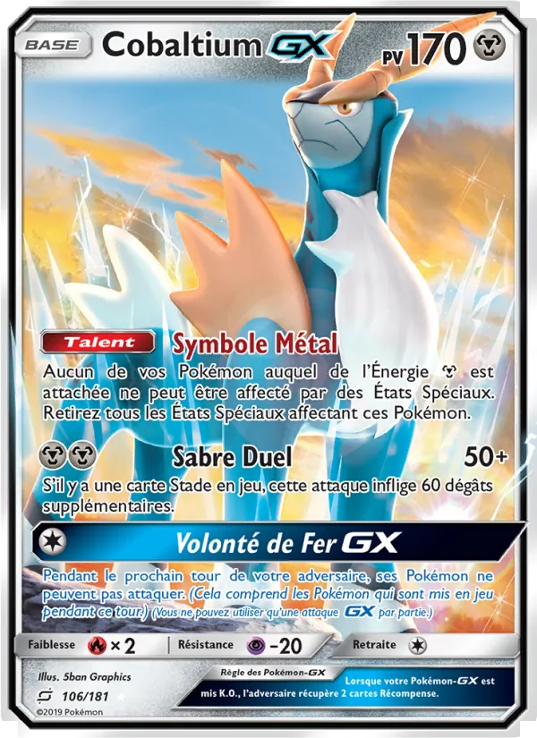 Carte Cobaltium GX de l'extension Duo de Choc, numéro 106/181