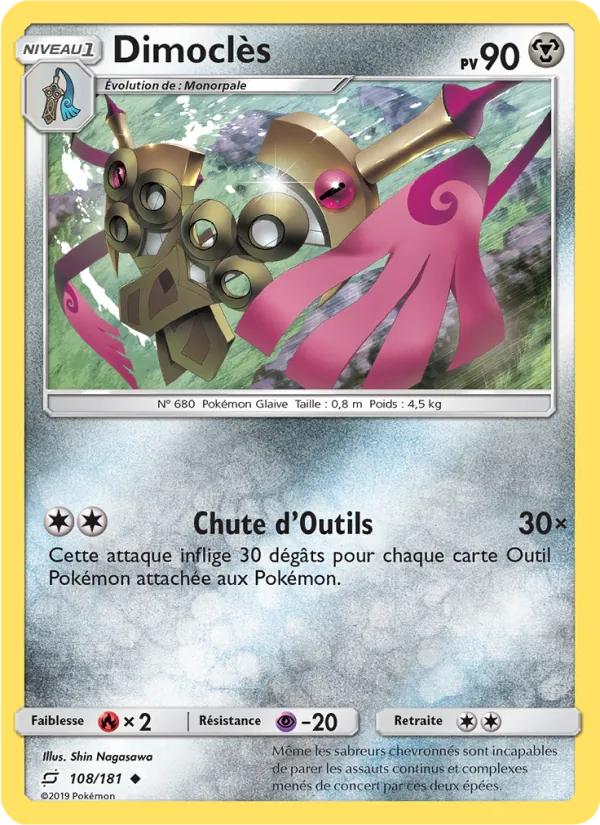 Carte Dimoclès de l'extension Duo de Choc, numéro 108/181