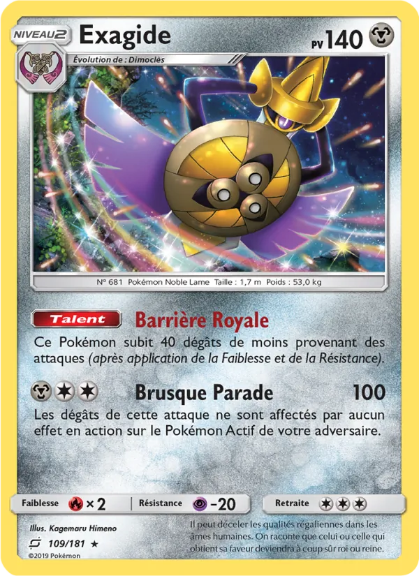 Carte Exagide de l'extension Duo de Choc, numéro 109/181