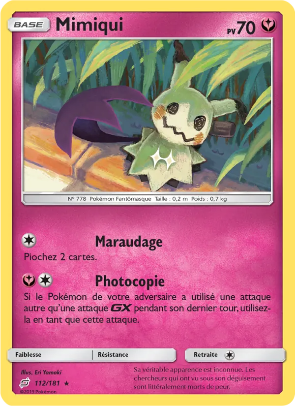 Carte Mimiqui de l'extension Duo de Choc, numéro 112/181