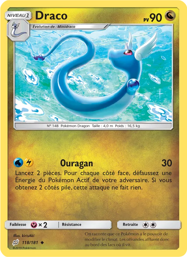 Carte Draco de l'extension Duo de Choc, numéro 118/181