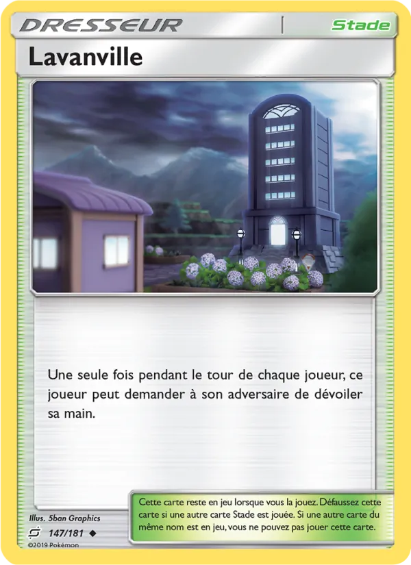 Carte Lavanville de l'extension Duo de Choc, numéro 147/181