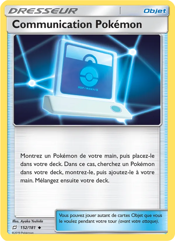Carte Communication Pokémon de l'extension Duo de Choc, numéro 152/181