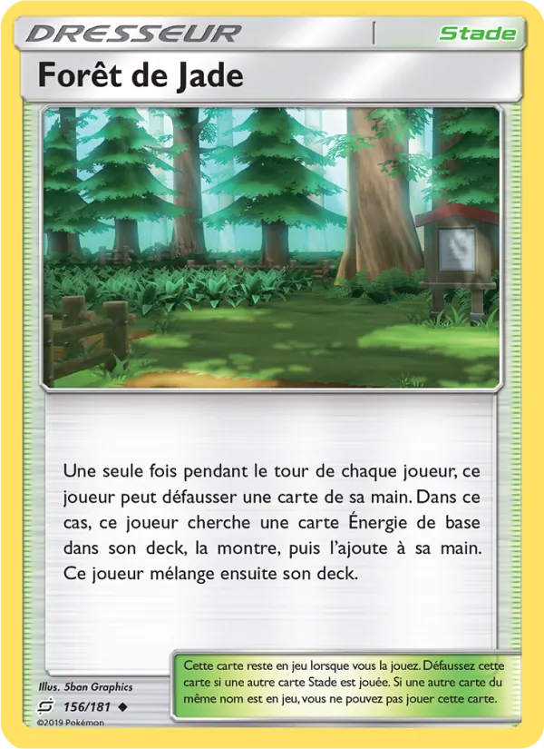 Carte Forêt de Jade de l'extension Duo de Choc, numéro 156/181