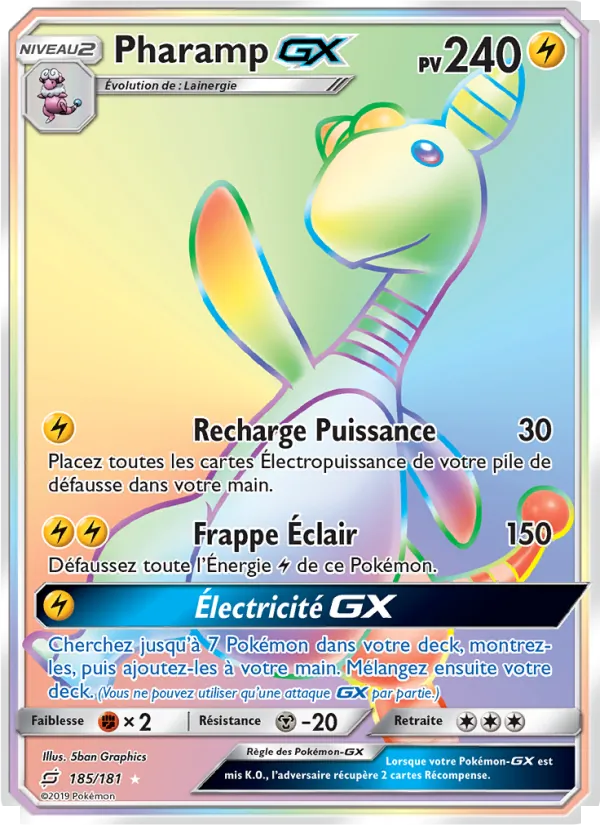 Carte Pharamp GX de l'extension Duo de Choc, numéro 185/181