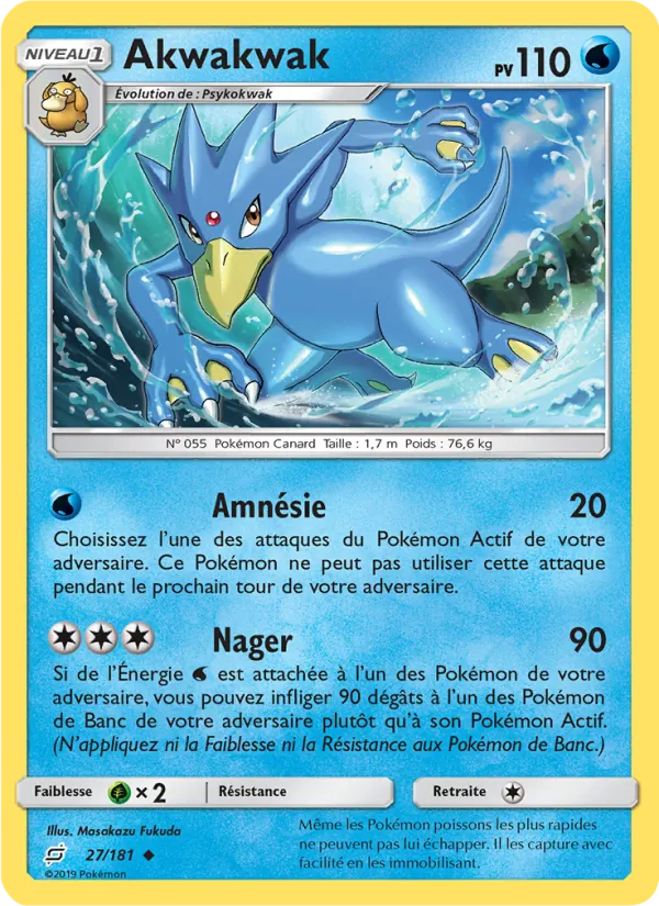 Carte Akwakwak de l'extension Duo de Choc, numéro 27/181