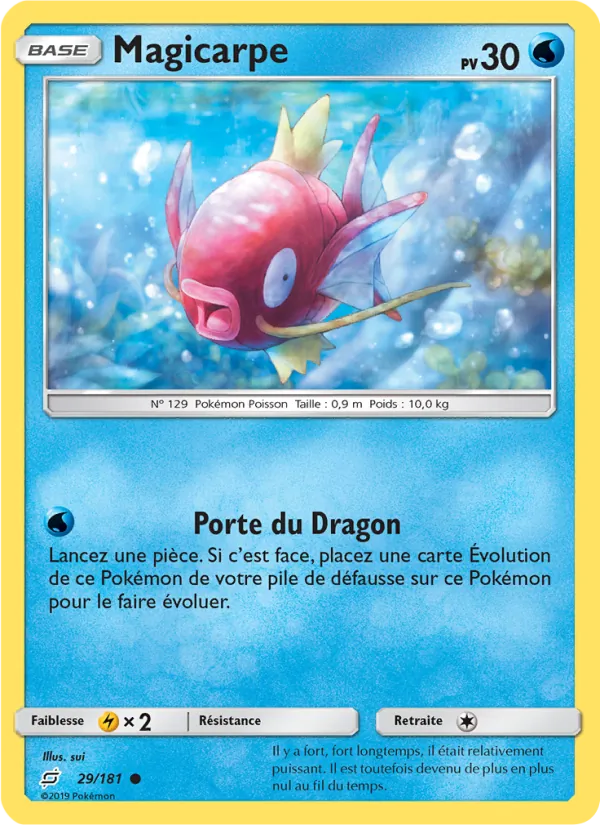 Carte Magicarpe de l'extension Duo de Choc, numéro 29/181