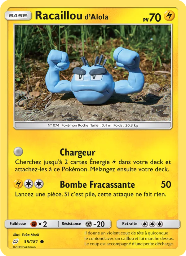Carte Racaillou d’Alola de l'extension Duo de Choc, numéro 35/181