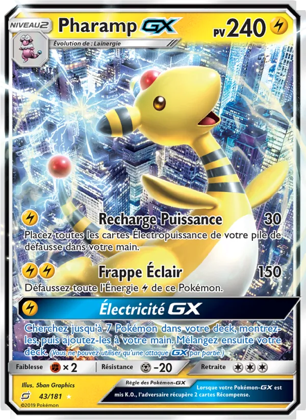 Carte Pharamp GX de l'extension Duo de Choc, numéro 43/181