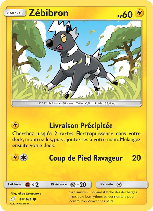 Carte Zébibron de l'extension Duo de Choc, numéro 44/181