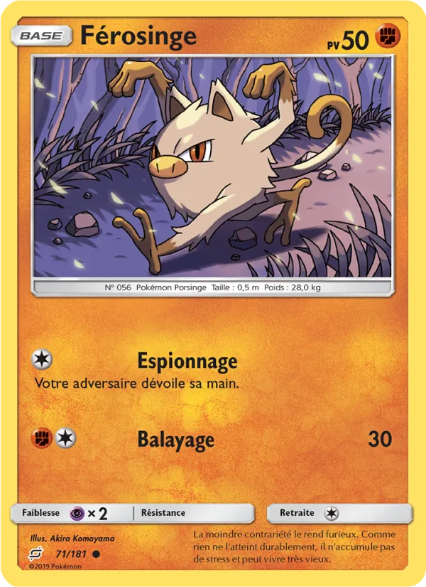 Carte Férosinge de l'extension Duo de Choc, numéro 71/181