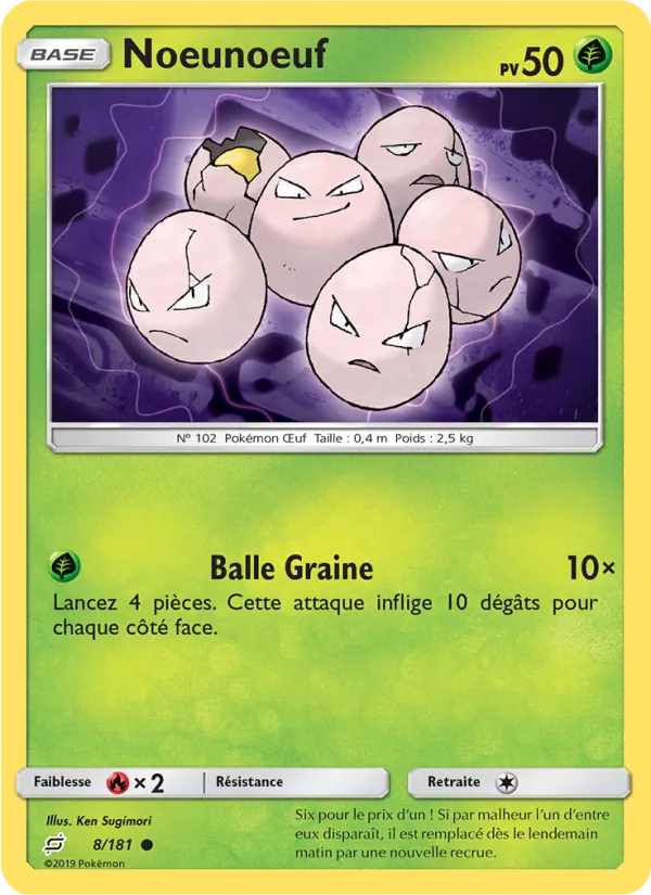 Carte Noeunoeuf de l'extension Duo de Choc, numéro 8/181