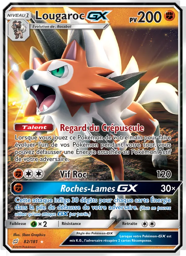 Carte Lougaroc GX de l'extension Duo de Choc, numéro 82/181