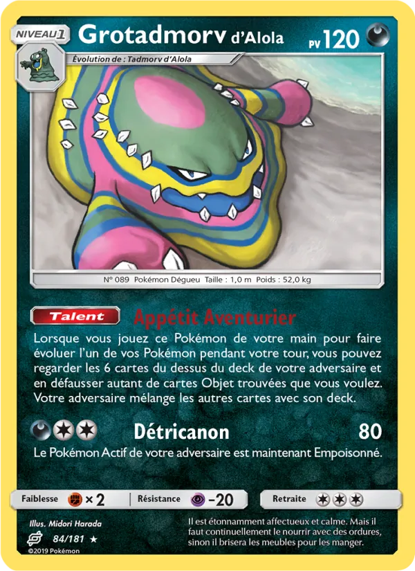Carte Grotadmorv d’Alola de l'extension Duo de Choc, numéro 84/181
