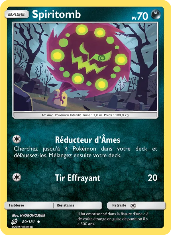 Carte Spiritomb de l'extension Duo de Choc, numéro 89/181