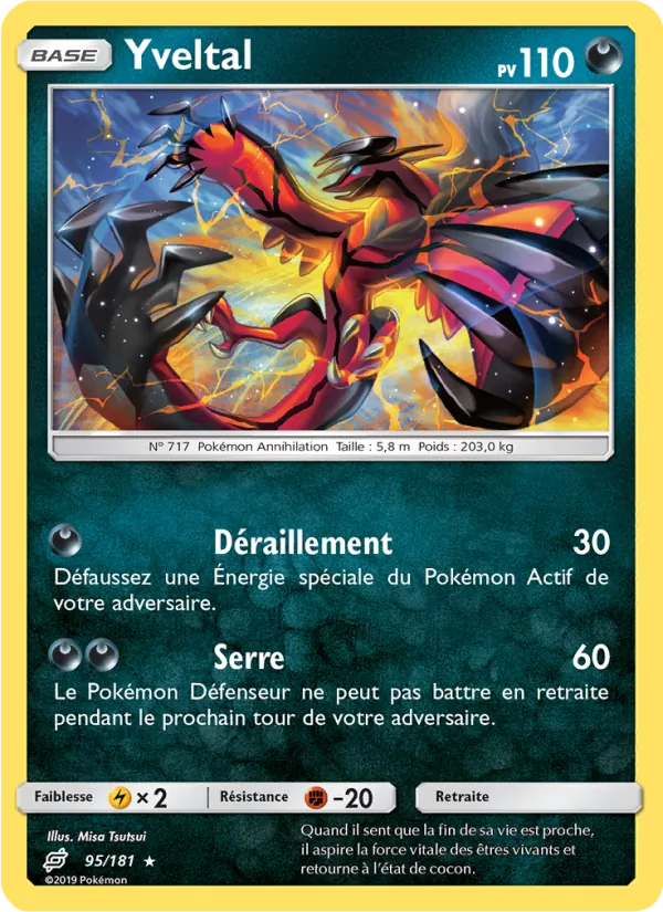 Carte Yveltal de l'extension Duo de Choc, numéro 95/181