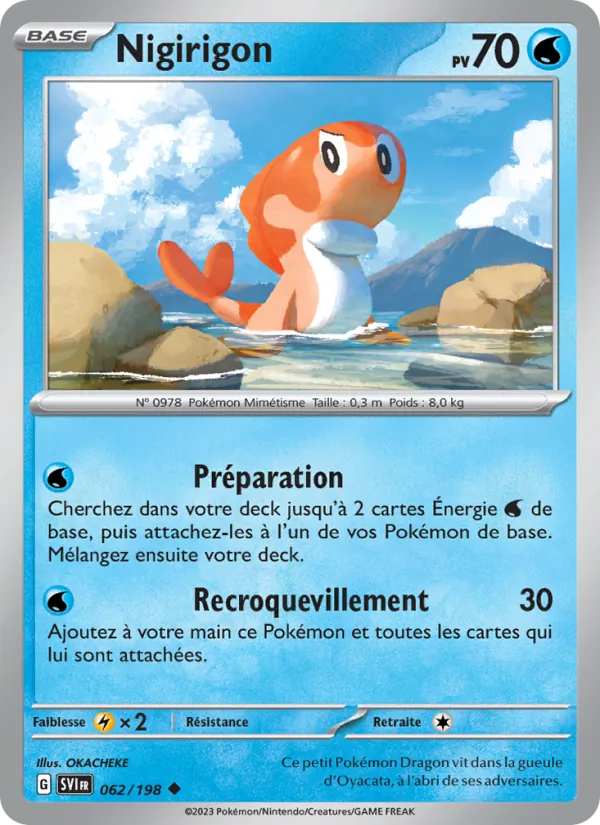 Carte Nigirigon de l'extension Écarlate et Violet, numéro 062/198