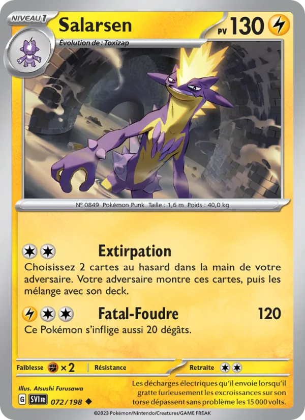 Carte Salarsen de l'extension Écarlate et Violet, numéro 072/198