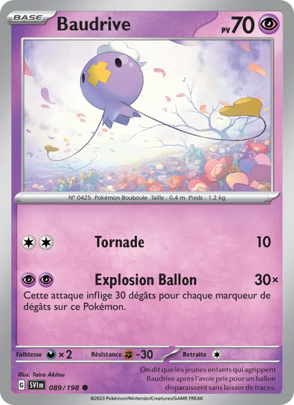 Carte Baudrive de l'extension Écarlate et Violet, numéro 089/198